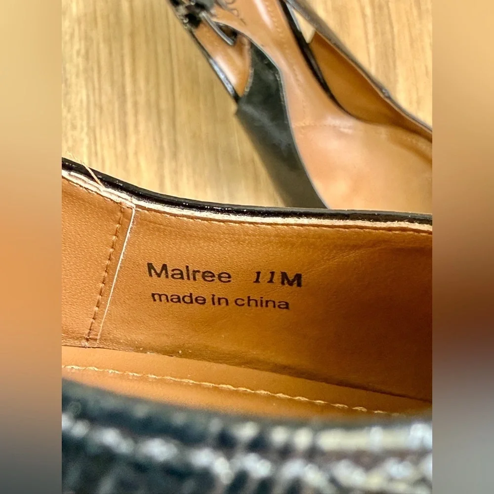 J. Reneé MALREE Black Slingbacks - Size 11 M LNC